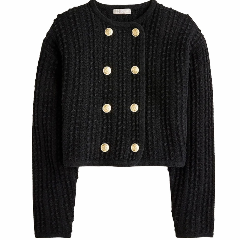 J. Crew Double-Breasted Sweater Jacket